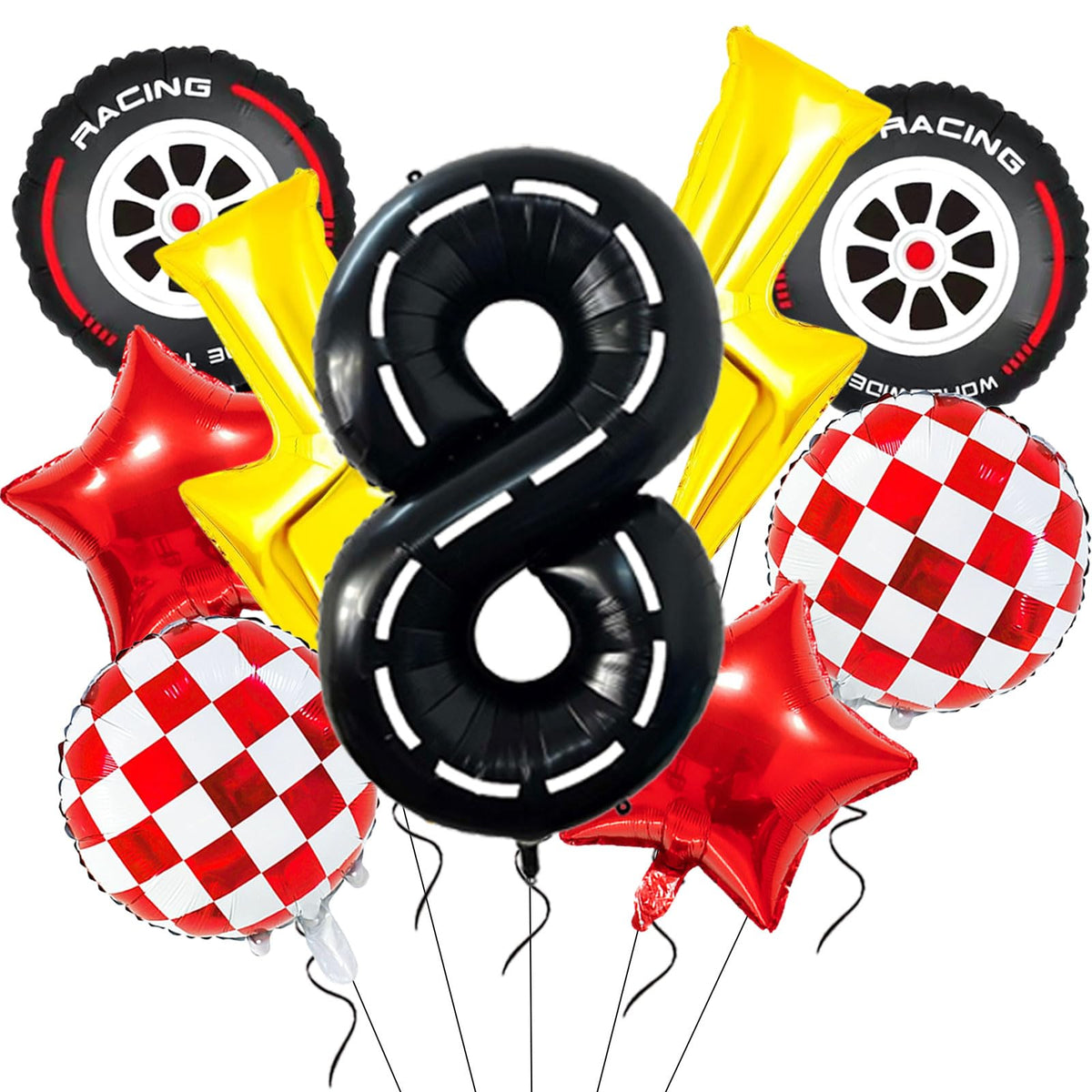 YNITSED racetrack number balloon 40 inch creates bold party photos