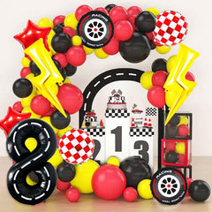 YNITSED red tire balloon enhances racetrack ambiance and photo opportunities