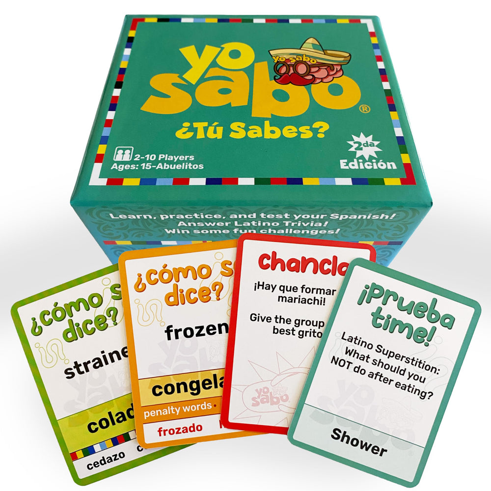 Yo Sabo Edition 2 box art showing colorful, family-friendly design for bilingual learning
