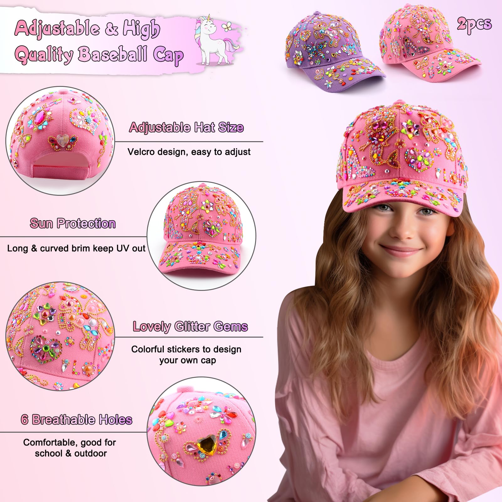 Yoart first day of school gift idea with a wearable unicorn cap.