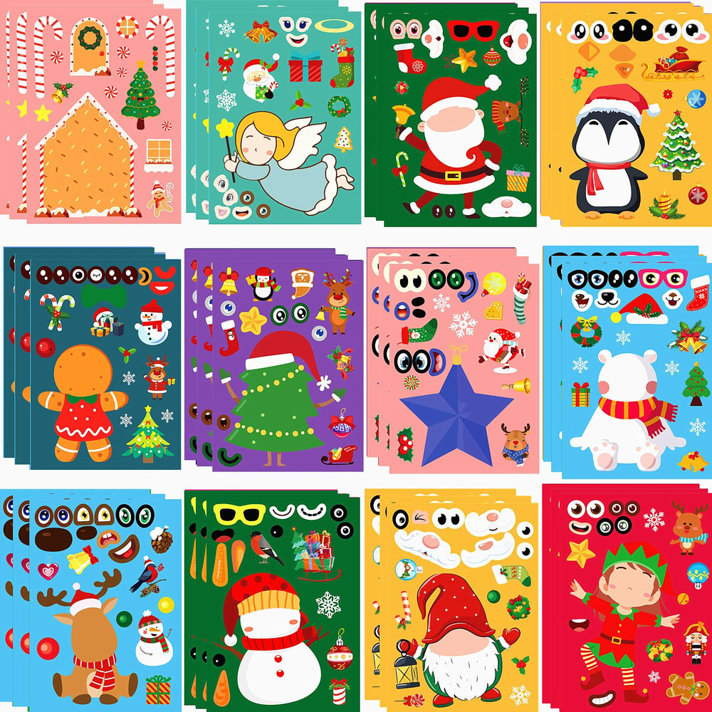 Yodeeni 36-sheets Christmas stickers collection for festive DIY decorations