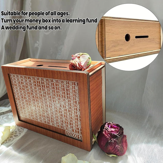 YOECO Savings Jar with numbered panels tracks deposits toward goals.