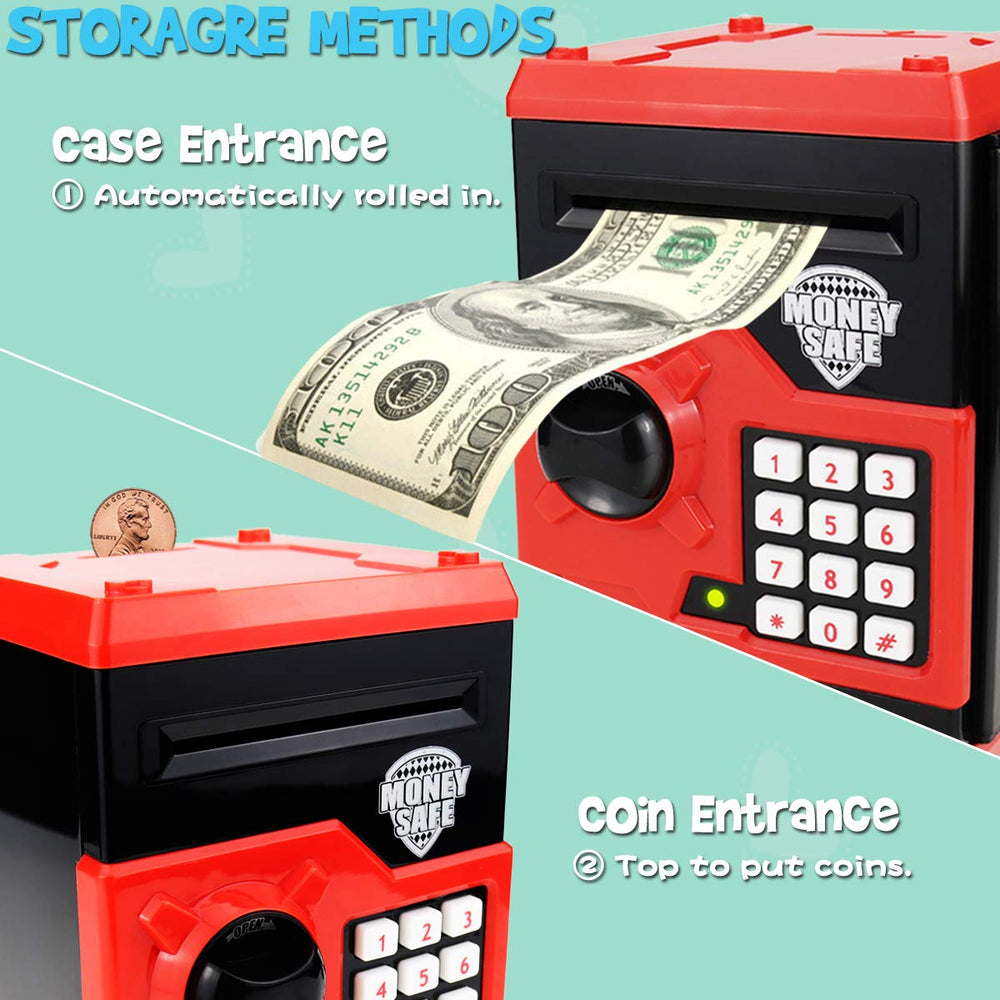 Yoego Money Bank coin capacity demonstrates space for up to 600 coins.