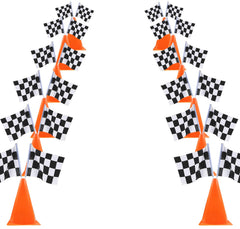 YOELVN orange race cone with hole for flag insertion, ideal for finish lines