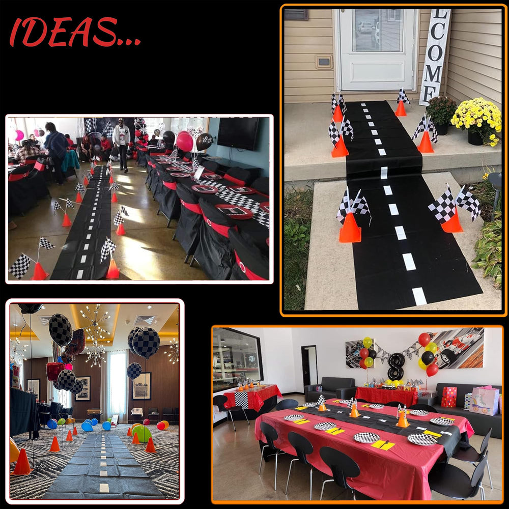YOELVN racecar-themed centerpieces to enhance table decor