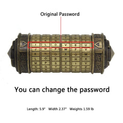 YOFIT mini cryptex outer dimensions shown for a compact gift size.