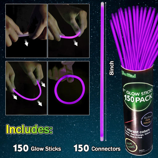 YOFOBU glow bracelet and necklace connectors for easy DIY neon jewelry