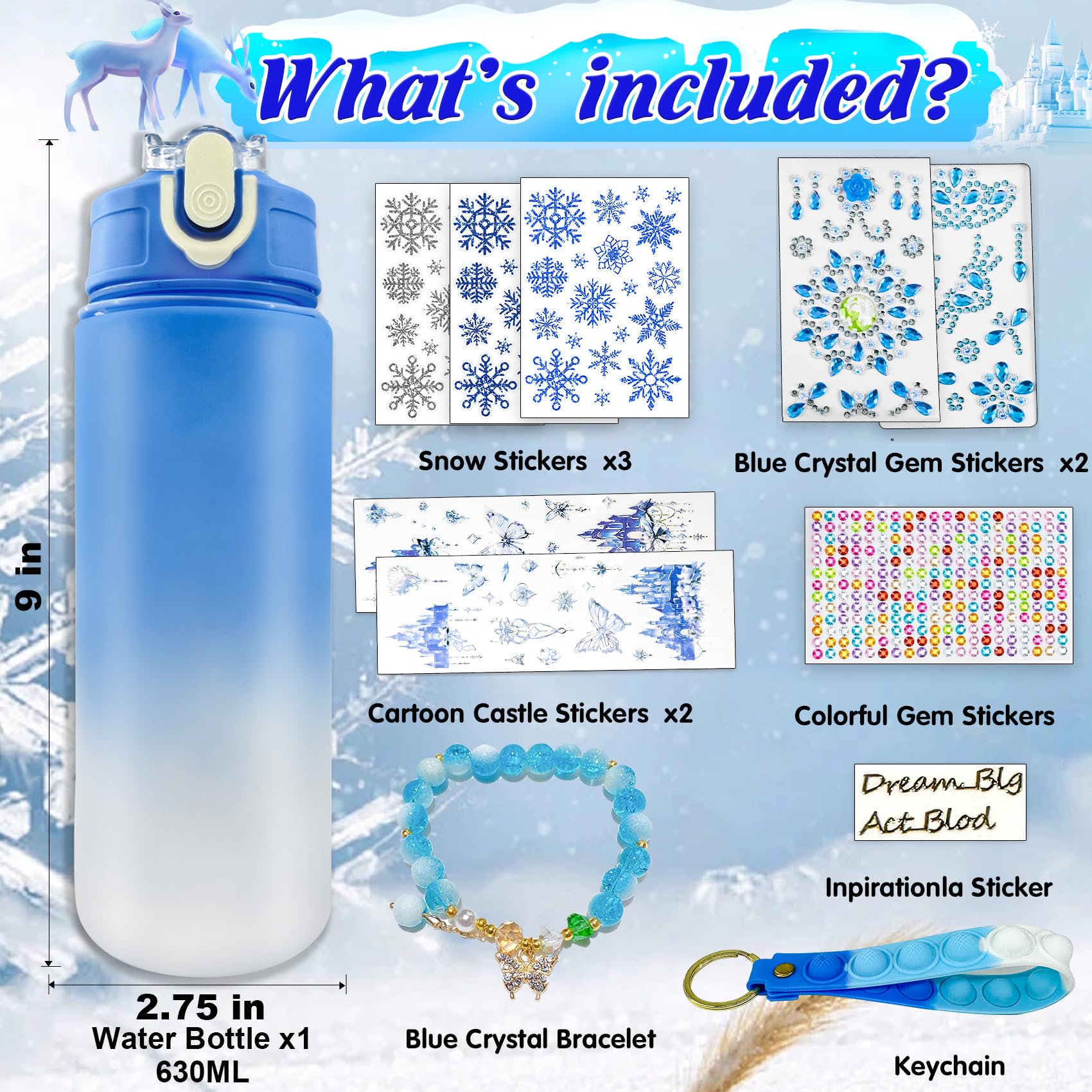 Y YOFUN frozen bottle kit leak-proof lid prevents spills