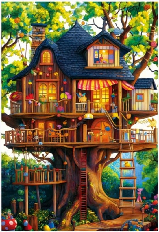 YOGEON Tree House Puzzle box image, sturdy packaging ideal for gifting.