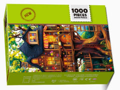 YOGEON Tree House Puzzle wall decor poster after completion offers cozy nature decor.