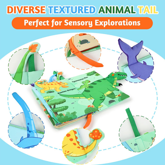YOGINGO ocean scene page featuring crinkle pages for auditory engagement.