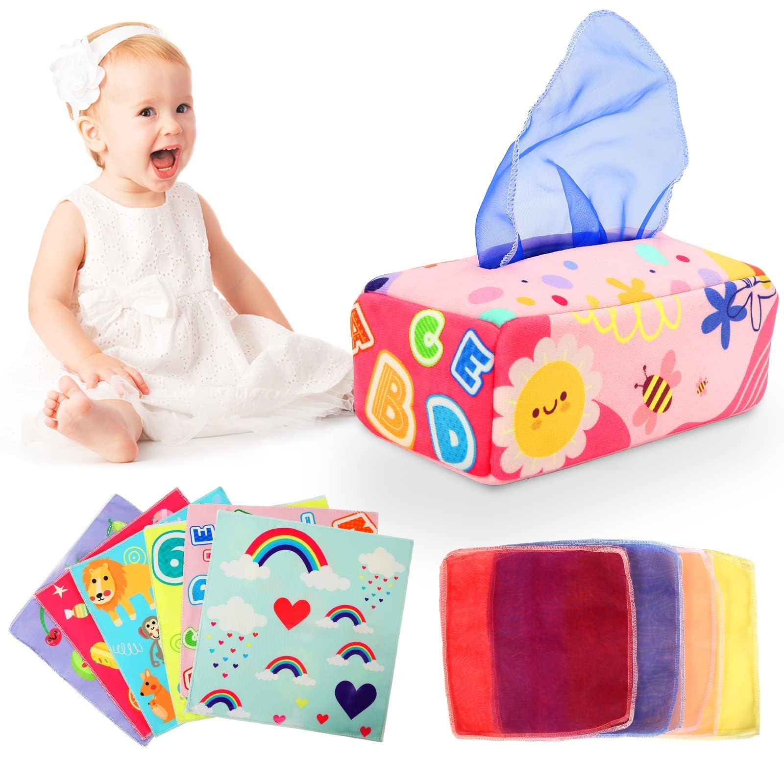 YOGINGO baby tissue box main image safe Montessori toy for early exploration