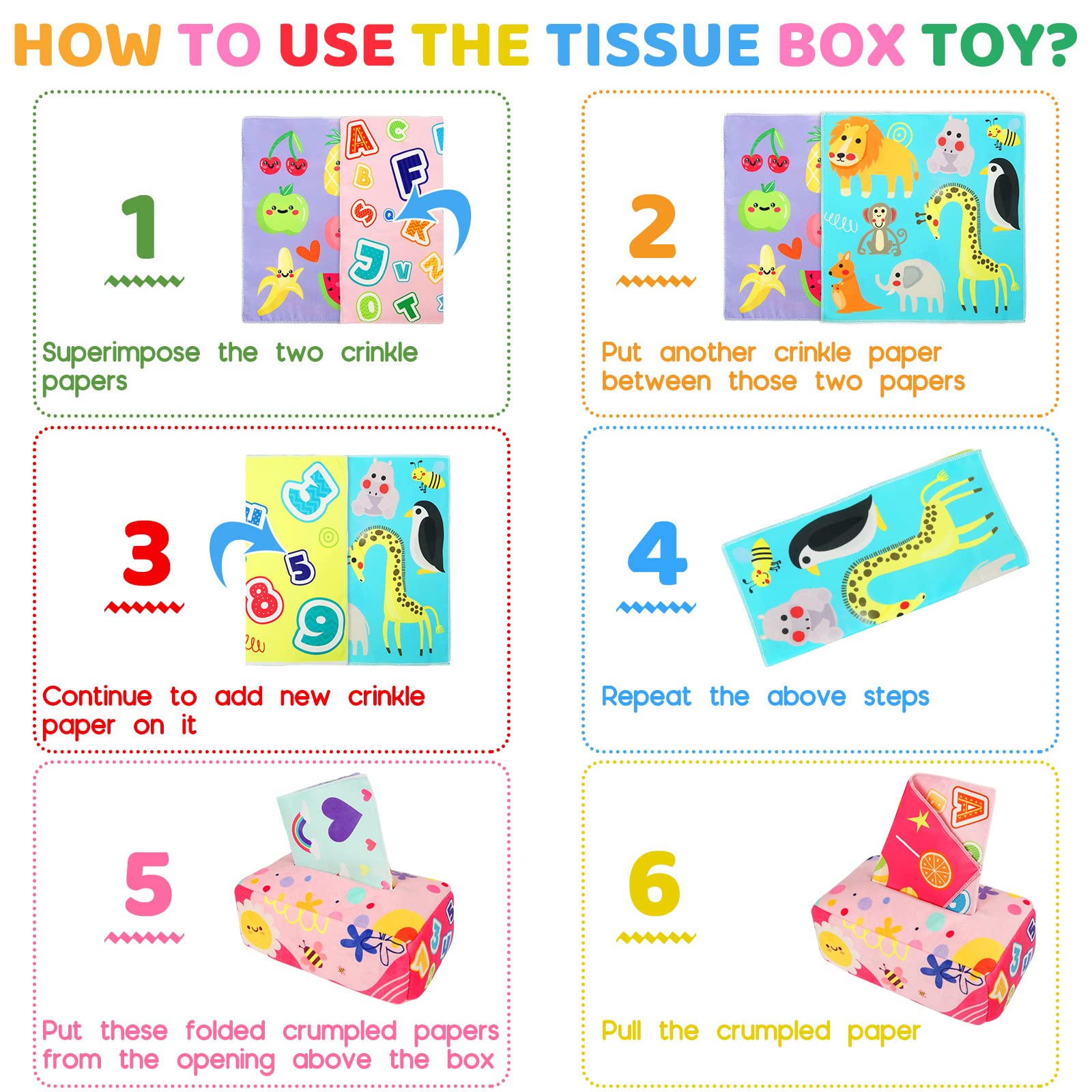 YOGINGO tissue box safety materials ensure gentle touch and mess friendly cleaning