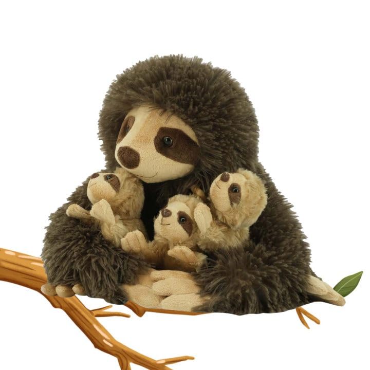 Three YOHAKI baby sloths rattling for gentle sound play