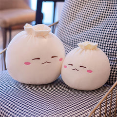 Yoholto Dumpling Plush Pillow face detail with frown and bright eyes