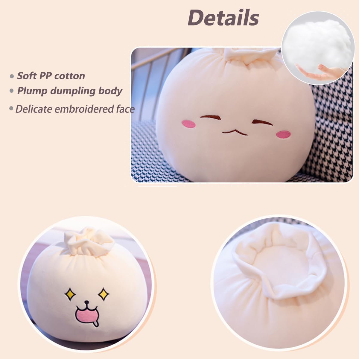 Yoholto Face expression on the plush pillow adds whimsical charm