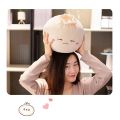 Yoholto Dumpling Plush Pillow on a sofa, brightening home decor