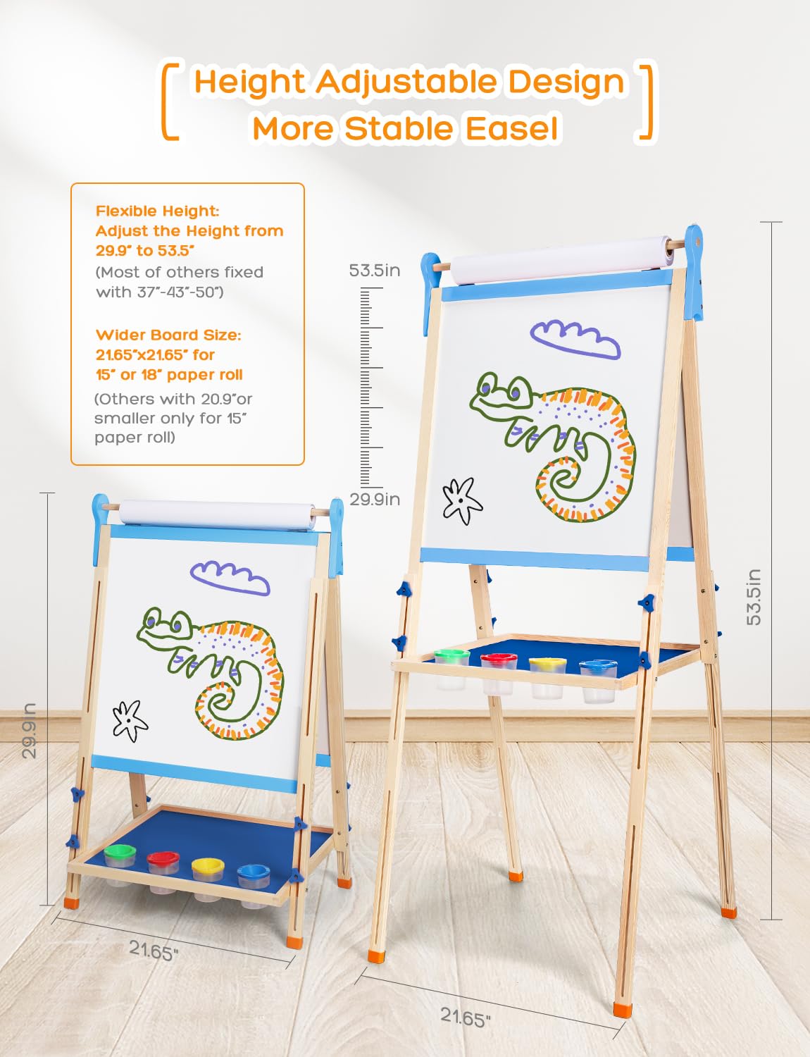 YOHOOLYO double-sided magnetic board for markers and magnets