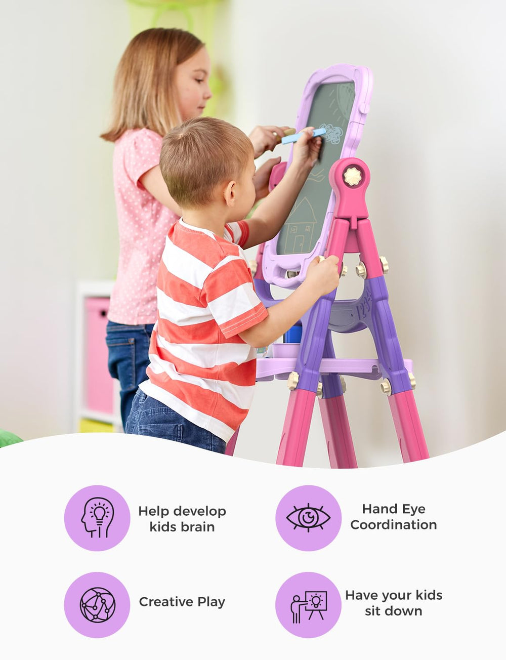 YOHOOLYO durable dry erase board easel for durable use