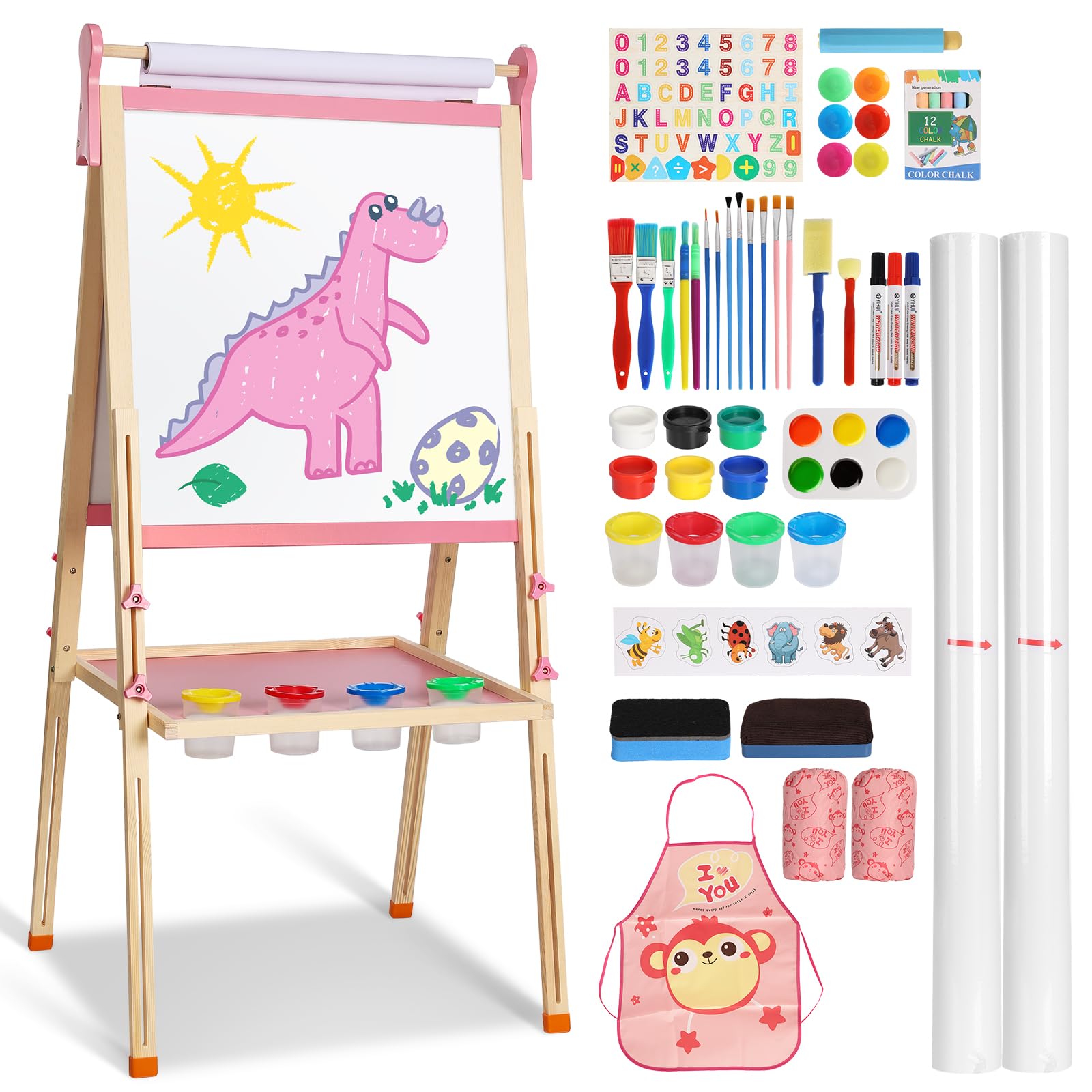 YOHOOLYO Kids Easel with paper roll for easy drawing sessions.
