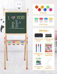 YOHOOLYO Kids Easel storage tray keeps art supplies within reach during projects