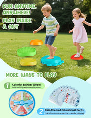 YOHOOLYO stepping stones with weighted bases resist slipping on various floors