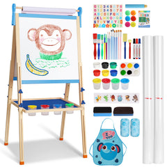 YOHOOLYO two kids drawing together on a spacious easel