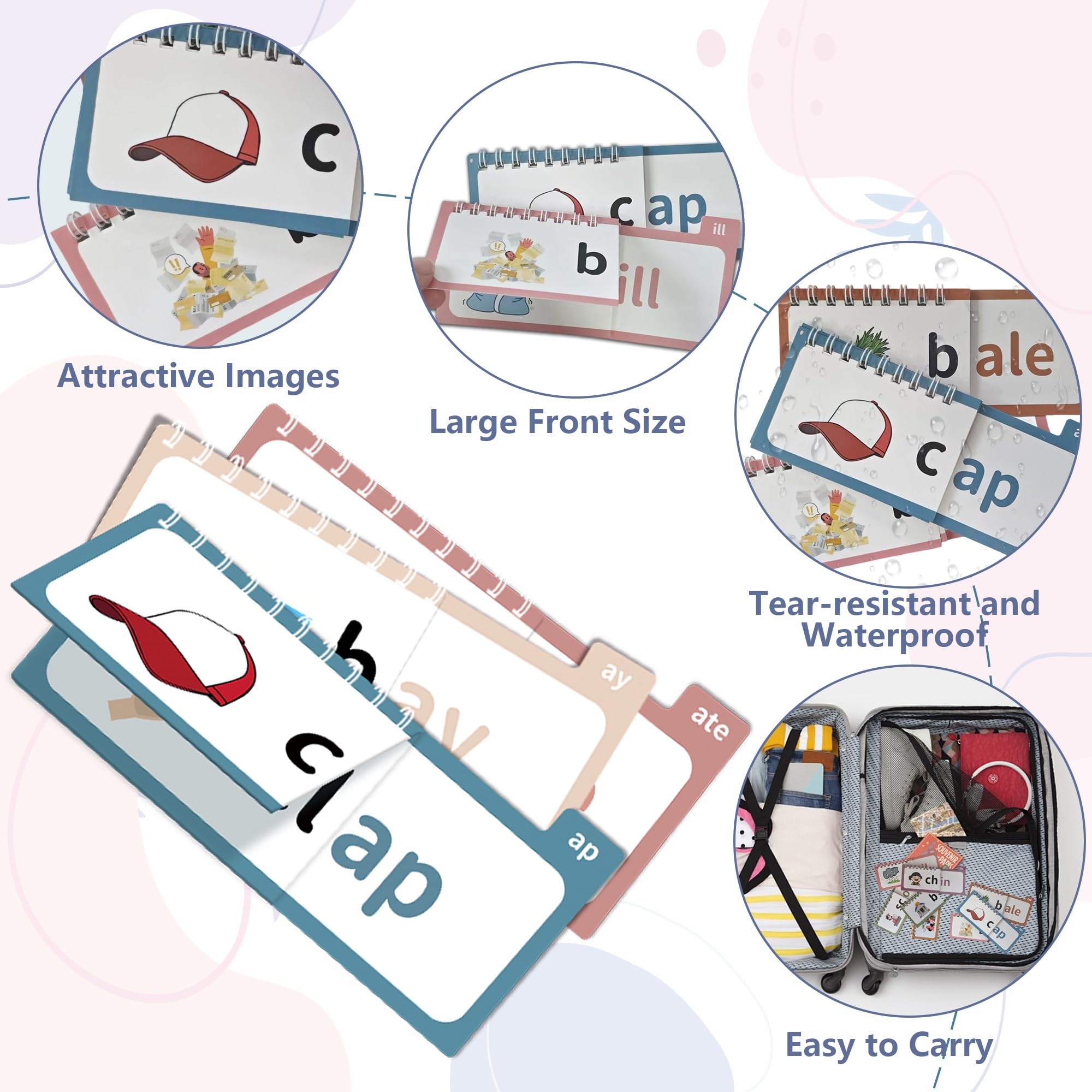 Yoink Word Family Build Book laminated pages resist wear for repeated practice.