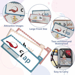Yoink Word Family Build Book laminated pages resist wear for repeated practice.