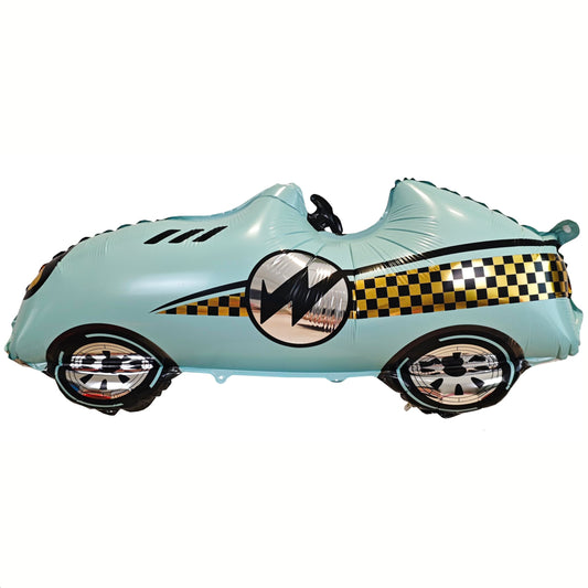 YOIOZAIZAI 3D race car balloon blue for parties and photo backdrops.