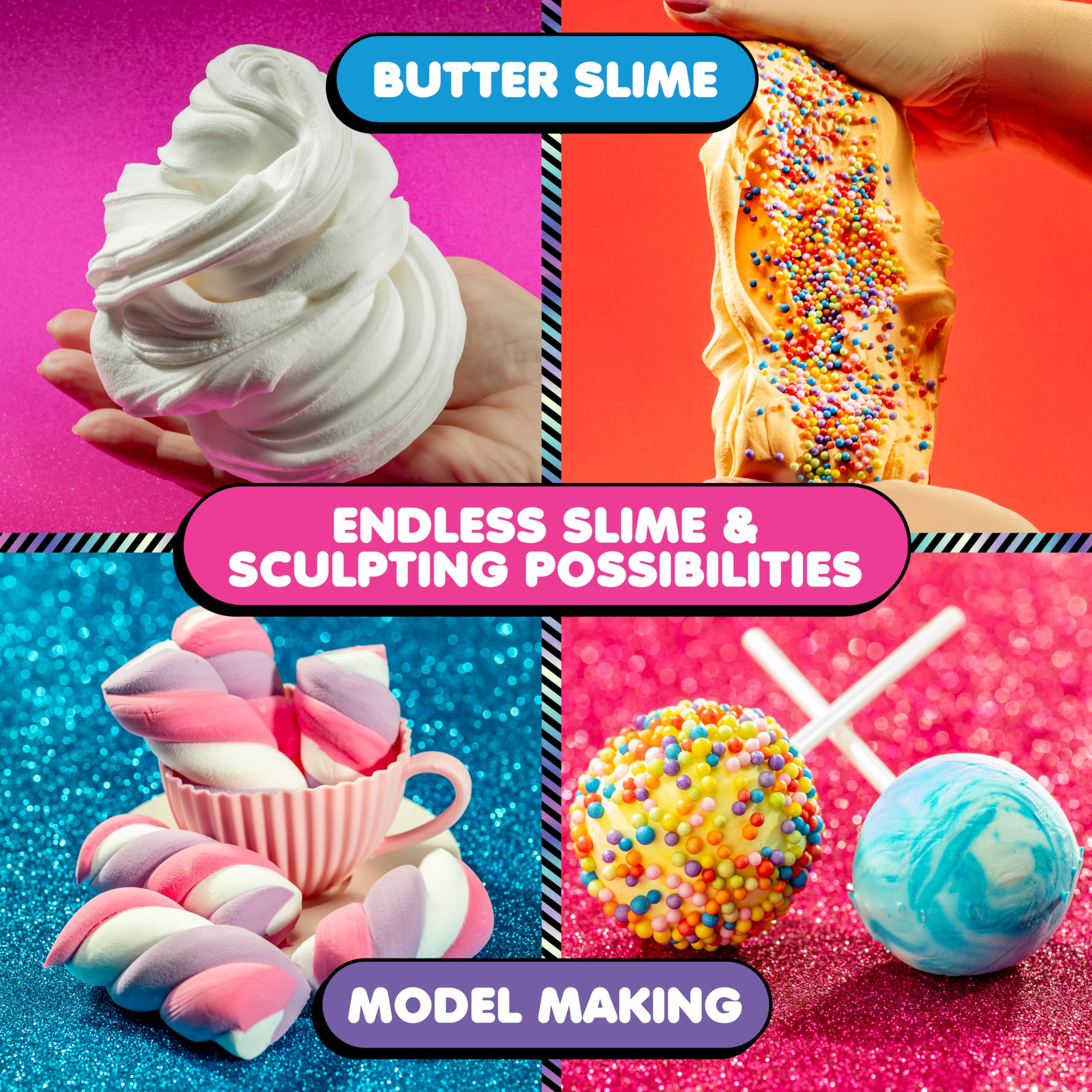 YOLO Attitude Ultimate Slime Fun cloud clay texture inspires imaginative modeling.