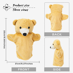 Yolococa elephant hand puppet with durable stitching for long-lasting play.
