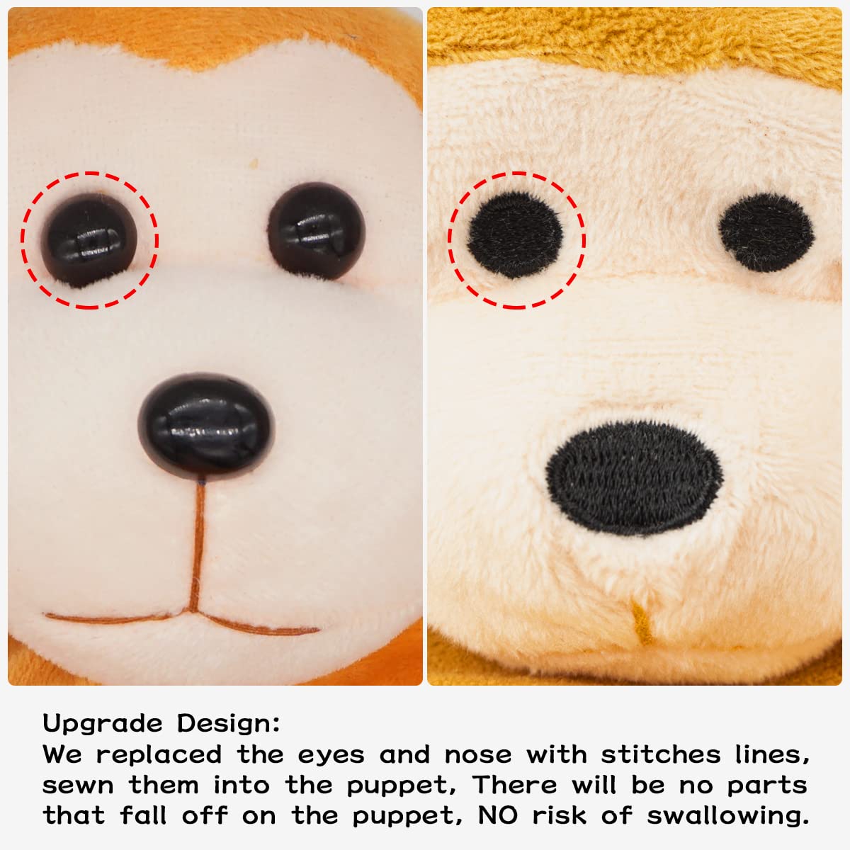 Yolococa fox hand puppet friendly design for imaginative play.