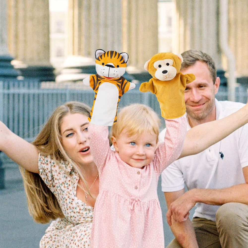 Yolococa panda hand puppet soft surface for cozy storytelling.