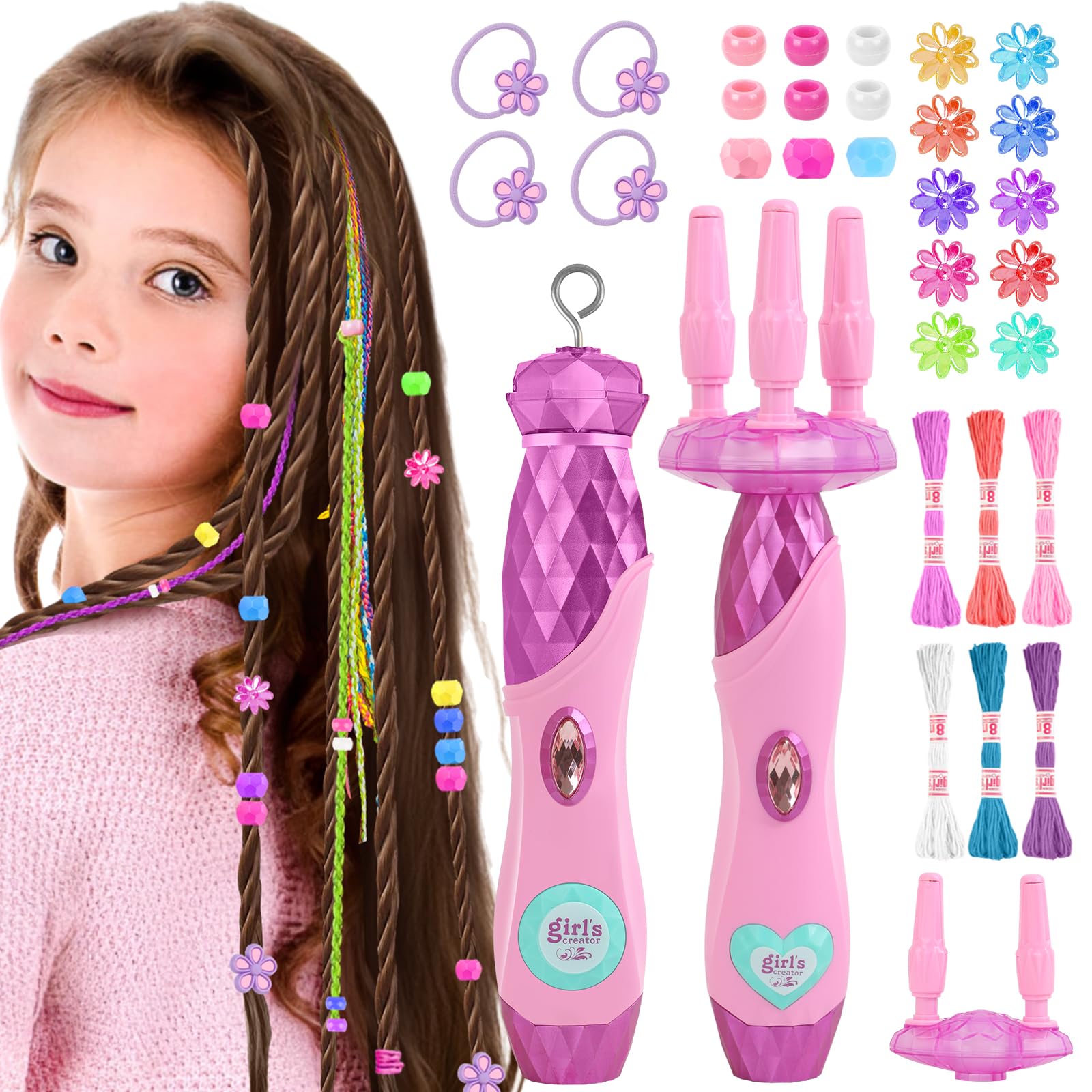 Yoloflix Hair Braider Machine, front view, enables quick, kid-friendly styling.