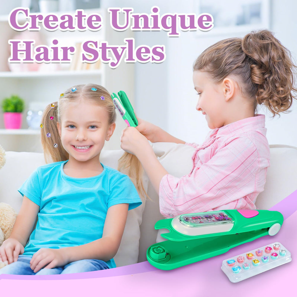 Yoloflix hair gem stamper tool for precise rhinestone placement in minutes.