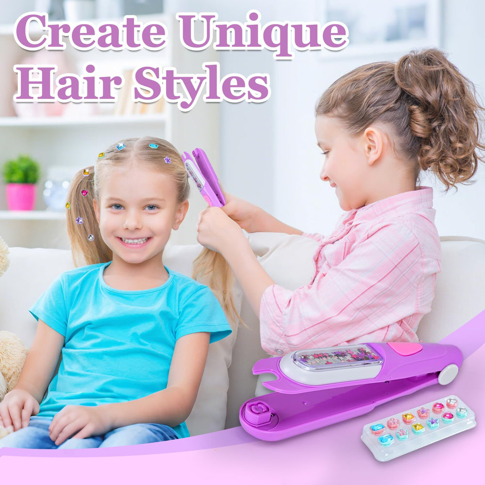 Yoloflix kids hair styling application shows playful, creative sparkle