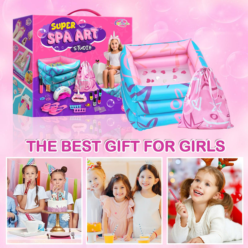 Yoloflix Kids Spa Kit toe separators, faux nails and stickers for playful nails