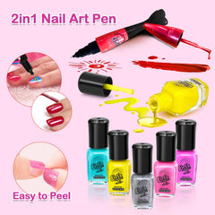 Yoloflix Nail Polish Kit brush pen with dual function for painting and drawing