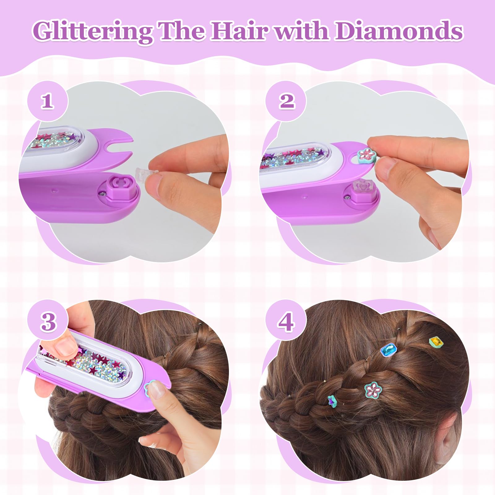 Yoloflix reusable diamonds pack for endless DIY hair sparkle