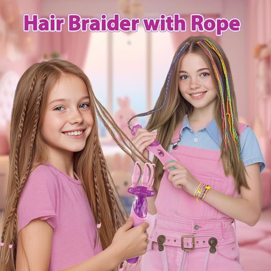 Yoloflix Rope Braider with Accessories, side view, expands creative play options.