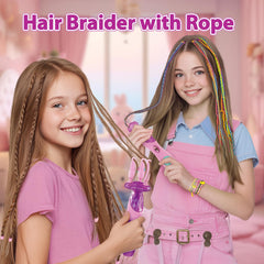 Yoloflix Rope Braider with Accessories, side view, expands creative play options.
