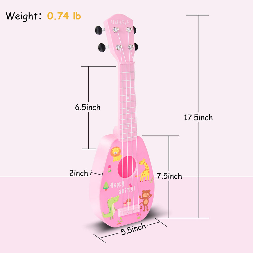 YOLOPARK 17in pink nylon strings close-up, smooth and gentle for beginners.
