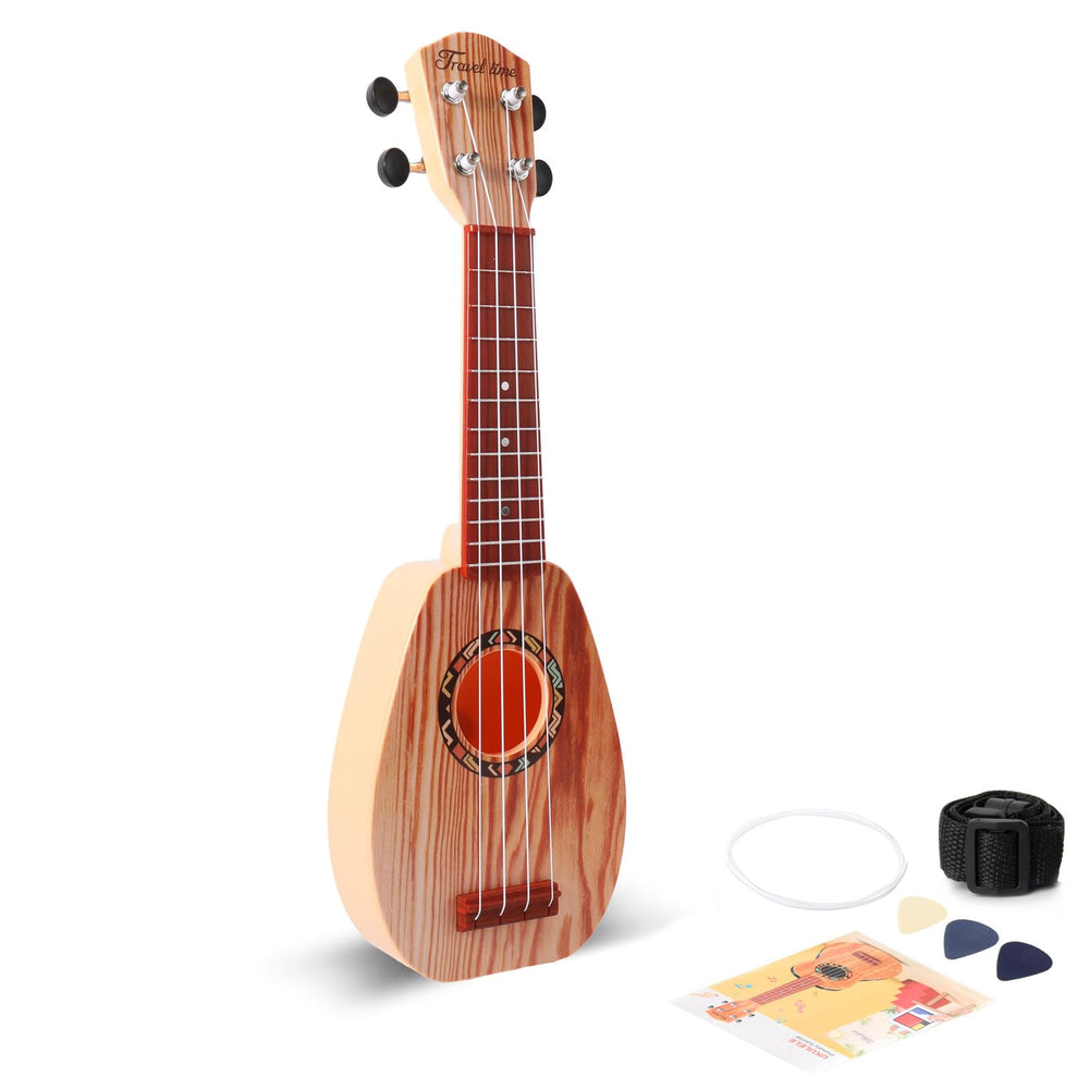 YOLOPARK 17-inch kid guitar front view, beginner-friendly and easy to play.