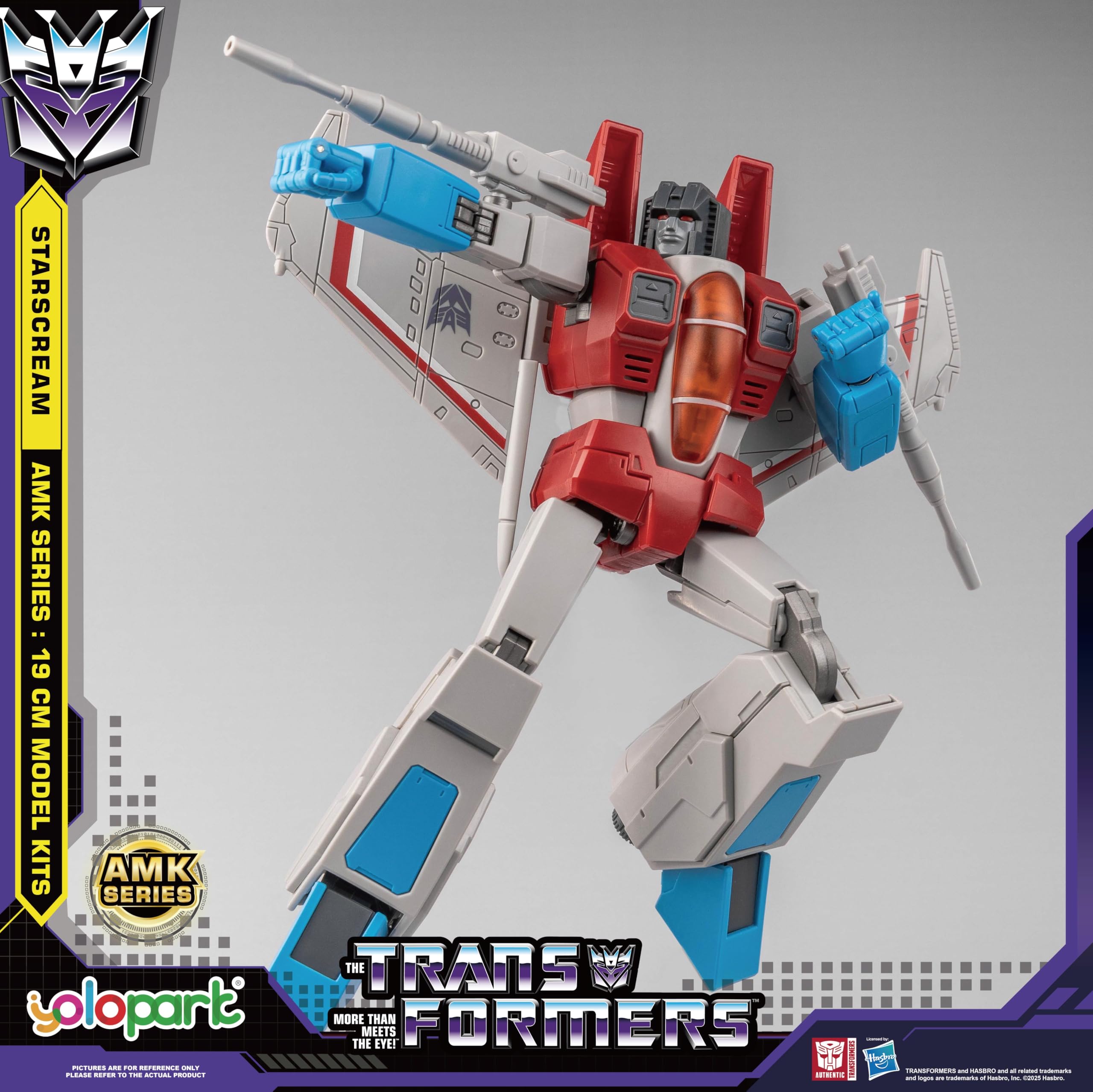 YOLOPARK AMK Series Starscream chest windows open revealing interior detail.