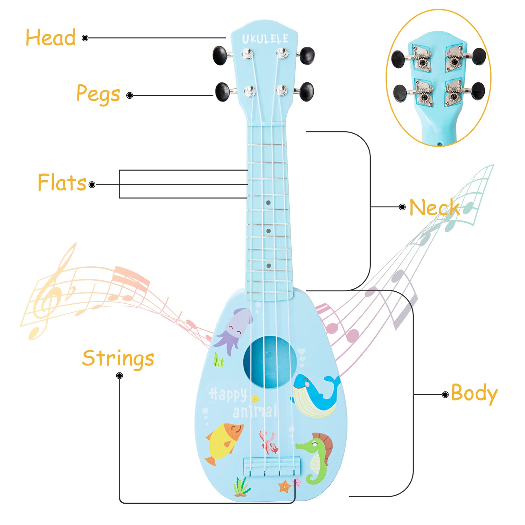 YOLOPARK arch-shaped back panel detail increases resonance and rich timbre.