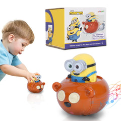 YOLOPARK Minions pull back car front view, ideal for pocket play and mini adventures