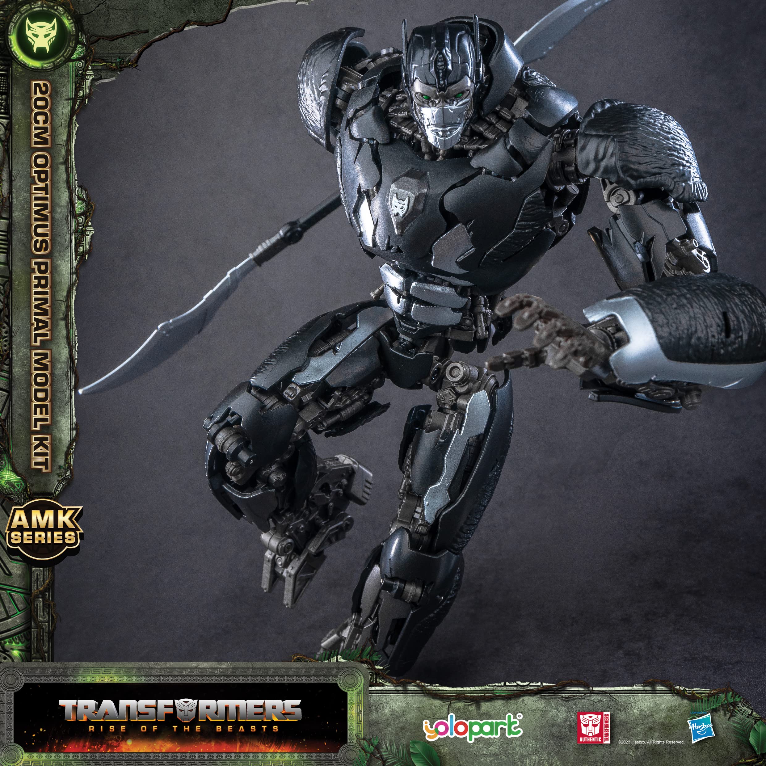 YOLOPARK Optimus Primal Rise of the Beasts in-box display option.
