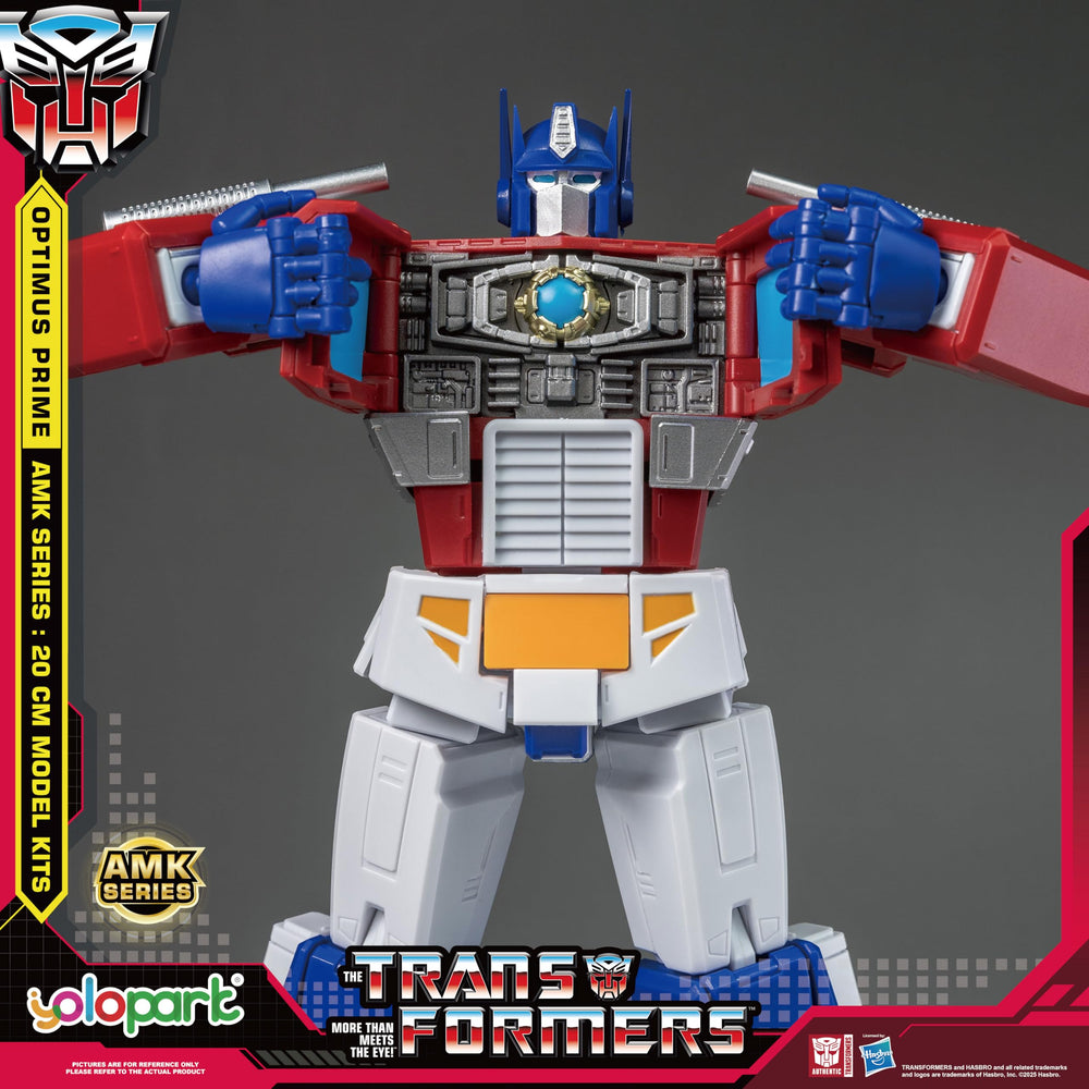 YOLOPARK Optimus Prime articulated pose demonstrating full movement range