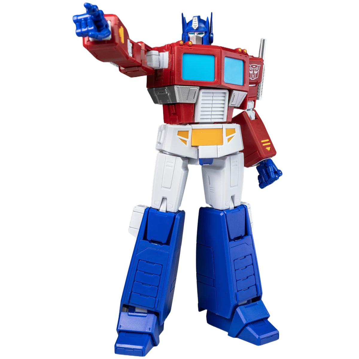 YOLOPARK Optimus Prime front view with authentic G1 styling for display nostalgia